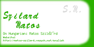 szilard matos business card